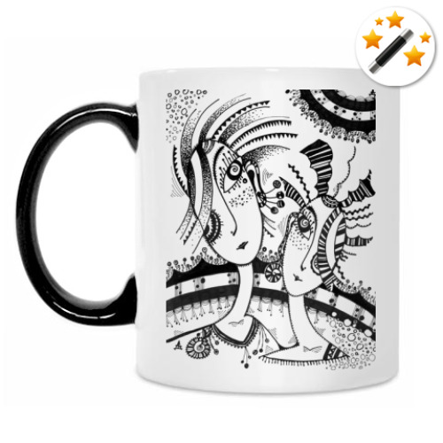 Кружка-хамелеон с принтом Дочки-матери