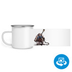 Кружка металлическая белая (круговая запечатка)