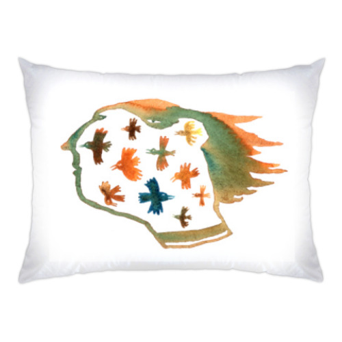 Подушка с принтом Женщина