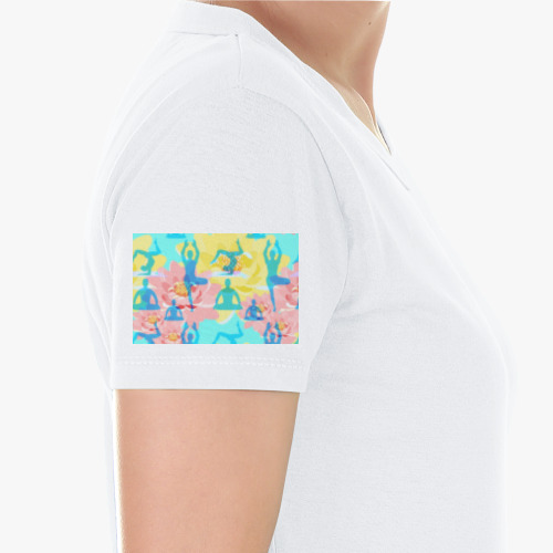 Женская спортивная футболка с принтом Yoga meditation