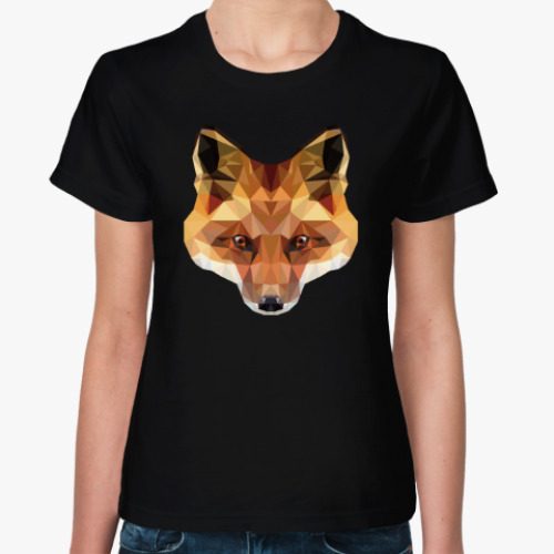 Женская футболка Low Poly Fox (Лиса)