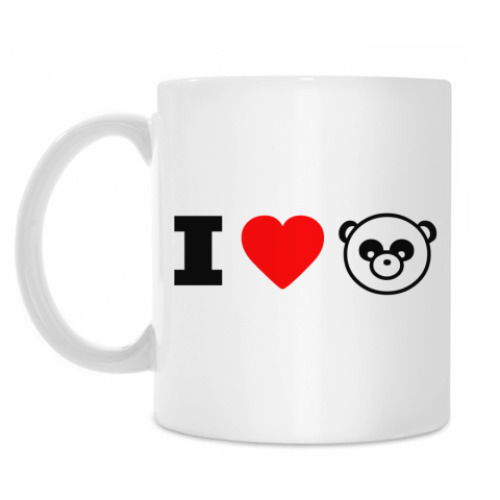 Кружка с принтом I love panda