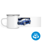 Кружка металлическая белая (круговая запечатка)