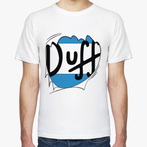 Футболка с принтом Пиво Дафф (Duff Beer)