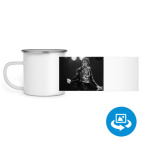 Кружка металлическая белая (круговая запечатка)