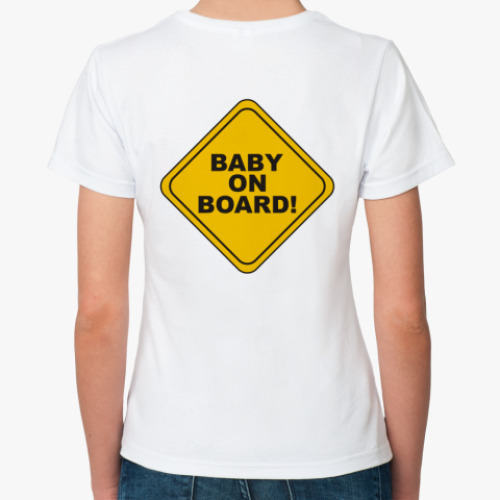 Классическая футболка с принтом Для беременных