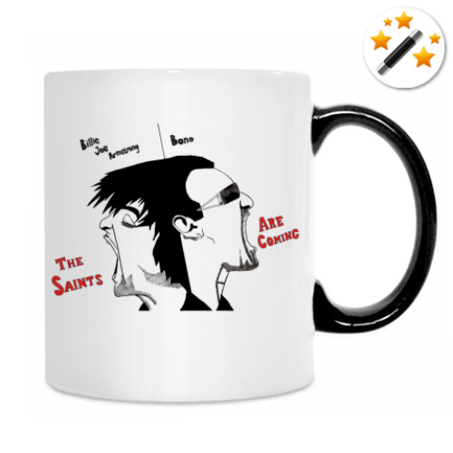 Кружка-хамелеон с принтом U2 Green Day