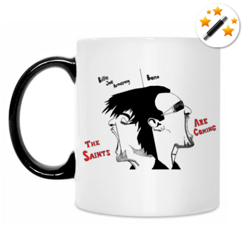 Кружка-хамелеон с принтом U2 Green Day