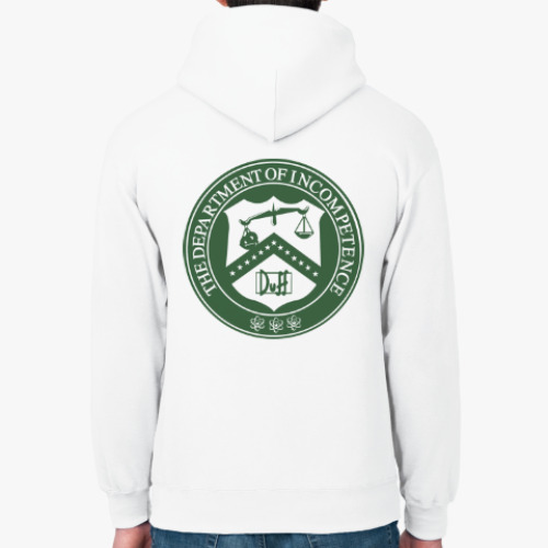 Толстовка худи с принтом 'Департамент Некомпетентности'