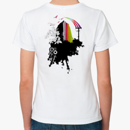 Классическая футболка с принтом  City Life