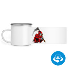 Кружка металлическая белая (круговая запечатка)