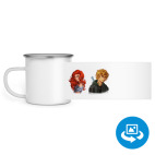 Кружка металлическая белая (круговая запечатка)