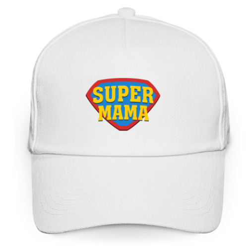 Кепка бейсболка с принтом Супер мама