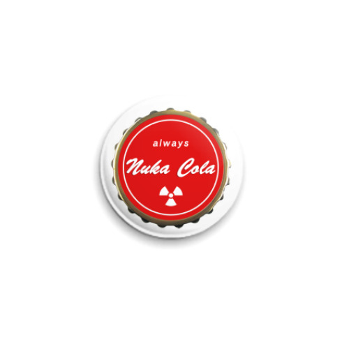 Значок 25мм с принтом Нука-кола