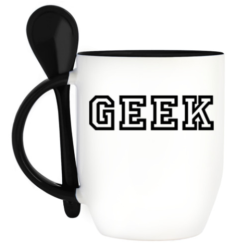 Кружка с ложкой Гик (Geek)