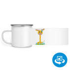 Кружка металлическая белая (круговая запечатка)