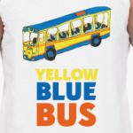 yellow blue bus