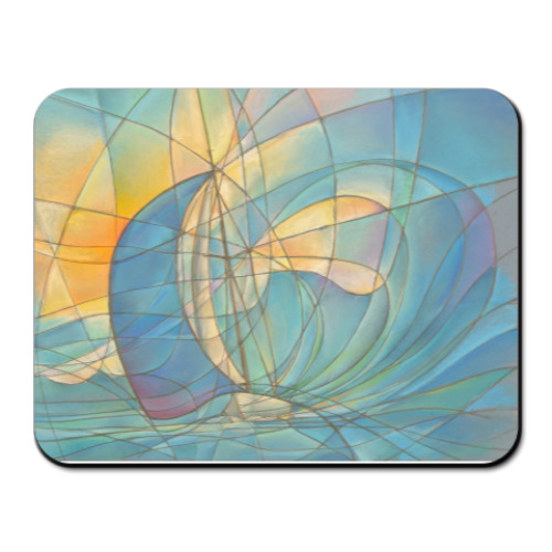 Коврик для мыши с принтом Маверик и яхта