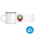 Кружка металлическая белая (круговая запечатка)