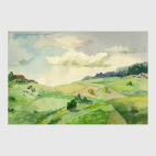 Акварель. Мимо полей. Пейзаж. Северная природа.