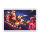 Магнит 7,5 x 5,1 см Дед мороз на свиньях