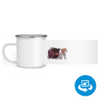 Кружка металлическая белая (круговая запечатка)