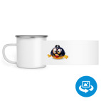 Кружка металлическая белая (круговая запечатка)