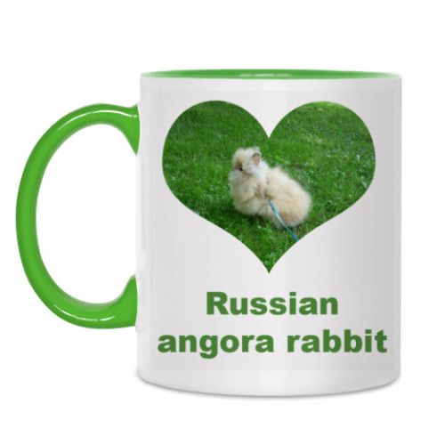 Кружка с принтом Russian angora rabbit