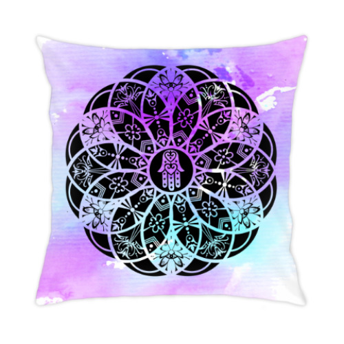 Подушка с принтом Амулет хамса древний талисман