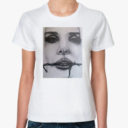 Классическая футболка с принтом Lana Del Rey