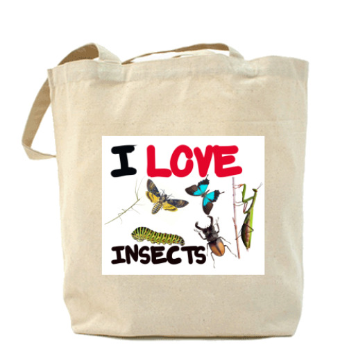 Сумка шоппер  I love insects