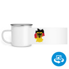 Кружка металлическая белая (круговая запечатка)