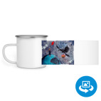 Кружка металлическая белая (круговая запечатка)