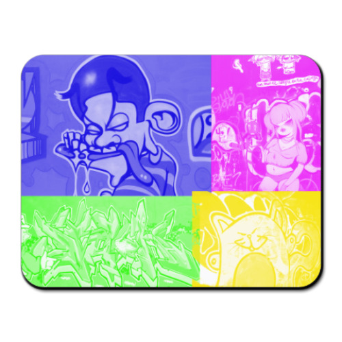 Коврик для мыши с принтом Street Art Rulezz