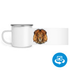 Кружка металлическая белая (круговая запечатка)