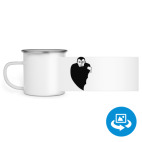 Кружка металлическая белая (круговая запечатка)