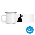 Кружка металлическая белая (круговая запечатка)