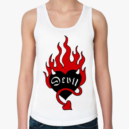 Женская майка Сердце дьявола