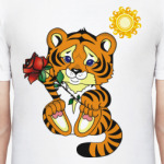 Тигренок с розой