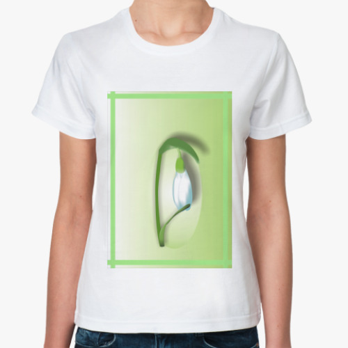 Классическая футболка с принтом Галянтус