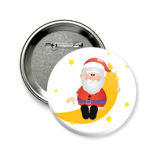Значок 58мм Санта