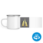 Кружка металлическая белая (круговая запечатка)