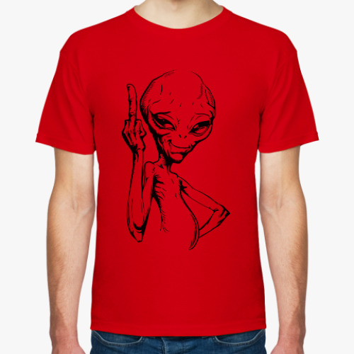 Футболка смешной пришелец (funny alien)
