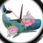 Кит кашалот в цветах