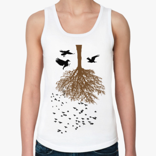 Женская майка с принтом дерево судьбы
