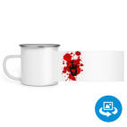 Кружка металлическая белая (круговая запечатка)