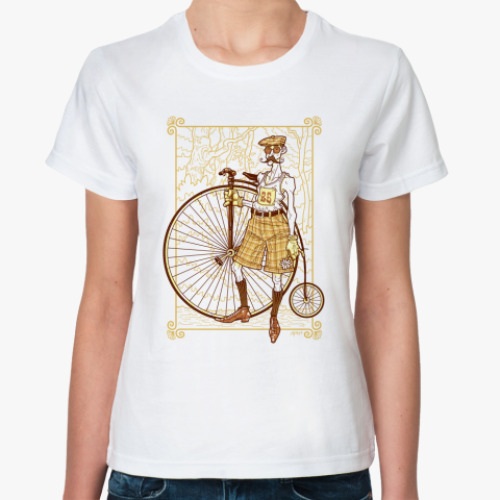Классическая футболка Ретро Велосипедист