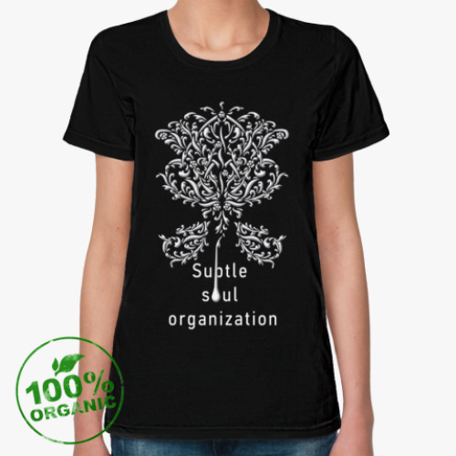 Женская футболка из органик-хлопка subtle soul organization