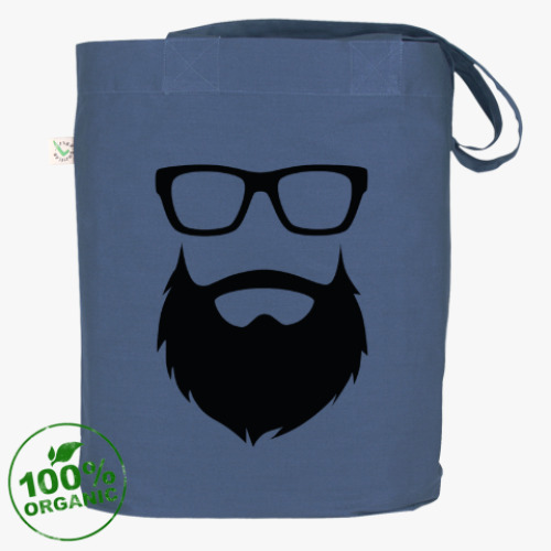 Сумка шоппер с принтом Борода