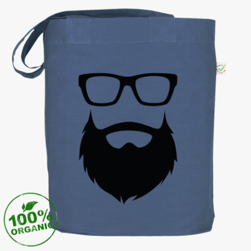 Сумка шоппер с принтом Борода